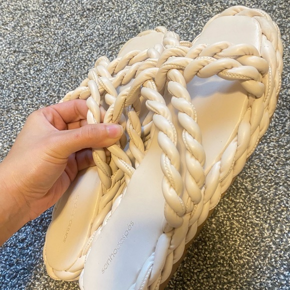 Platform Slides Sandals, braided + memory foam - Picture 2 of 7